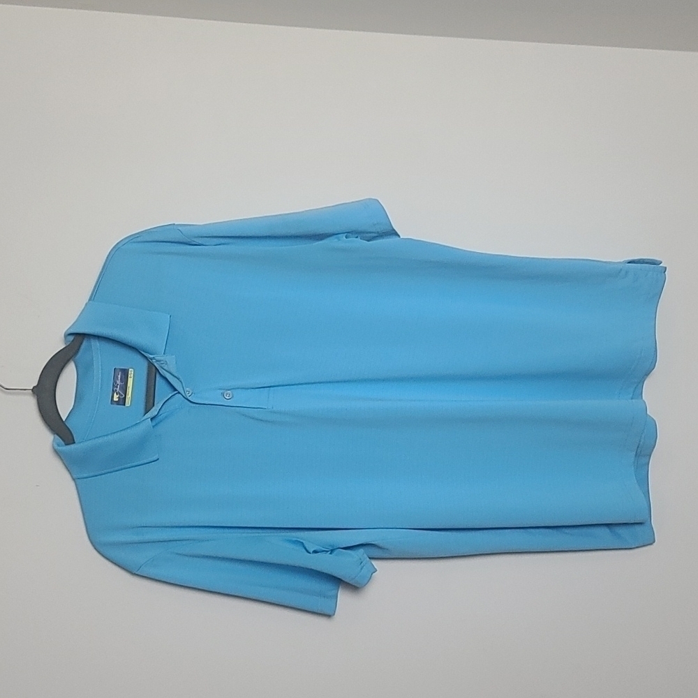 Jack Nicholson blue poll shirt